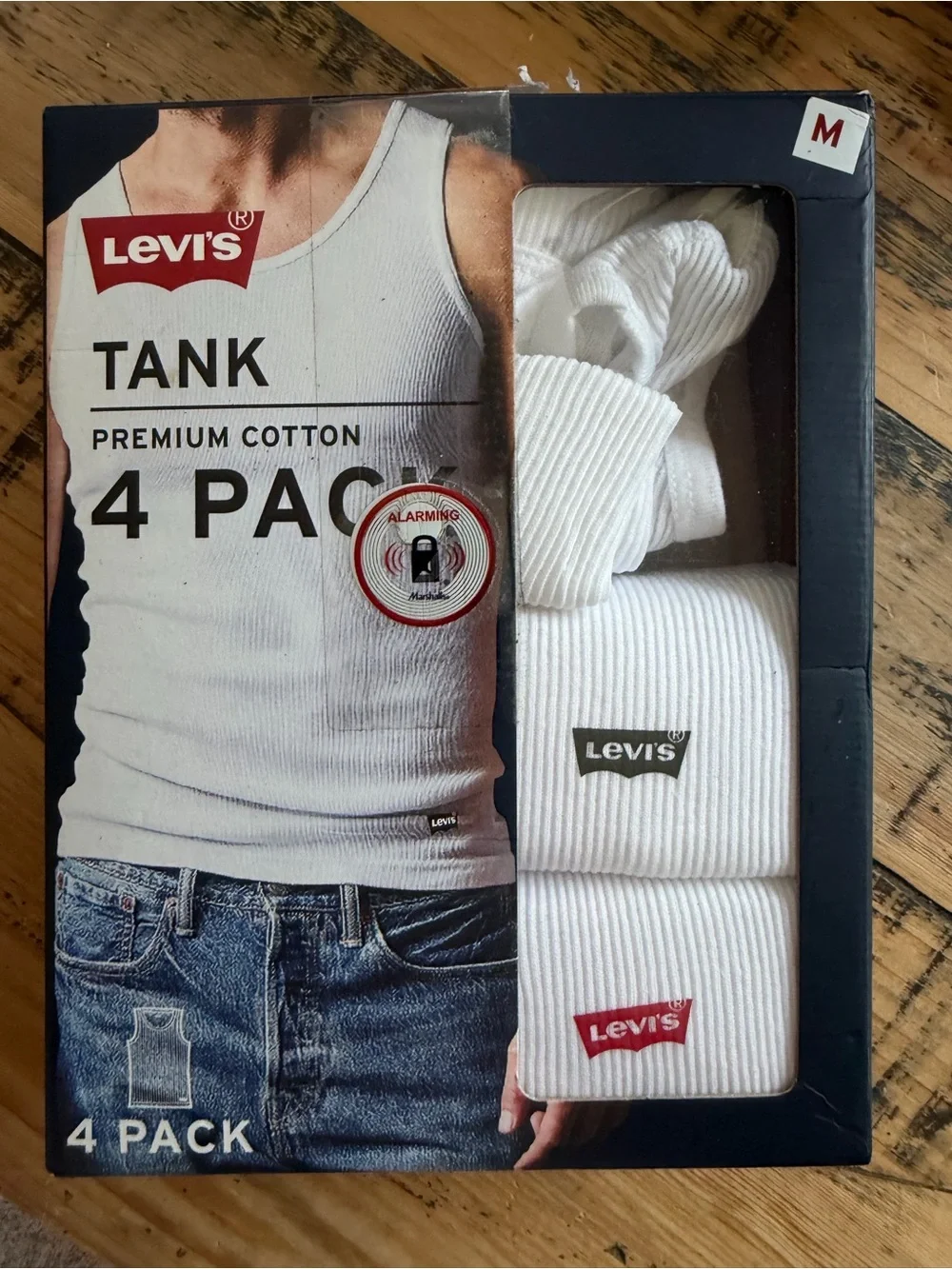 Levi's White Ribbed Cotton Tank 3-Pack